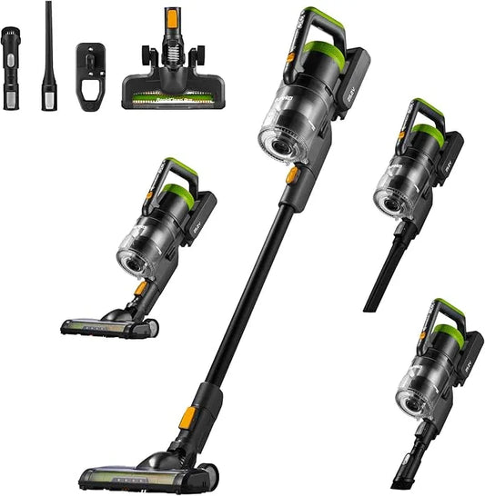 Eureka RapidClean Pro Cordless Vacuum Cleaner for Hard Floors, Lightweight Stick Vacuum LED Headlights, Convenient Stick and Handheld Vac, Green, NEC285GR - NeatNest