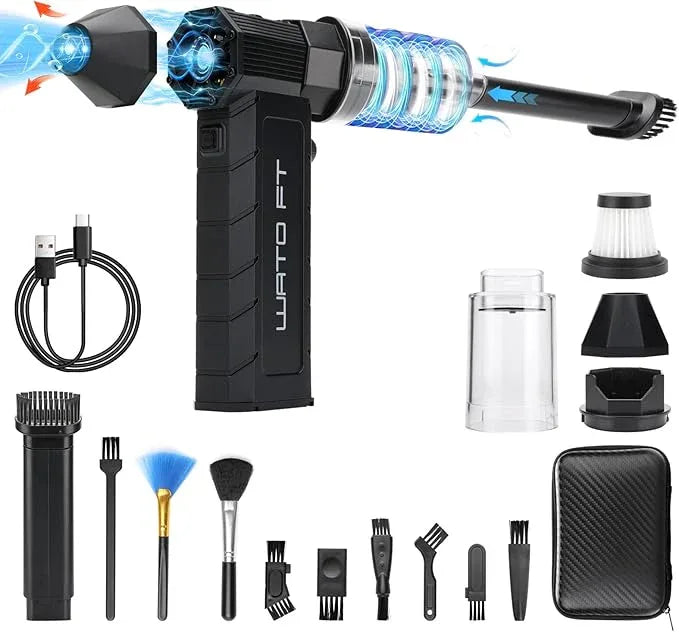 Compressed Air Duster – 180000RPM Cordless Electric Air Blower with Stepless Adjustment, Powerful Brushless Motor, Rechargeable Air Duster for Computer, Keyboard, Car, Home & Outdoor Cleaning - NeatNest