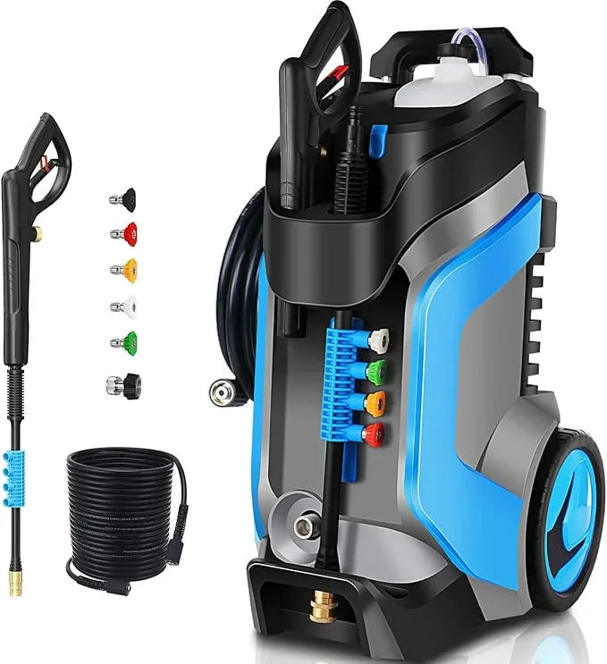 Pressure Washer 5000PSI Power Washers with M22-14mm Pressure Hose 33FT, Power Sprayers High Pressure with 1/4" QC Compatible Surface Cleaner for Home Cars Driveways, Blue - NeatNest