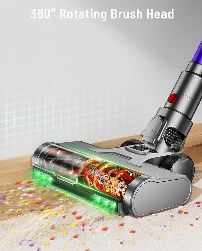 Cordless Vacuum Cleaner, 55KPA 70Min 650W Motor Powerful Vacuum Cleaners for Home, Self-Stand Cordless Stick Vacuum Rechargeable Anti-Tangle/LED Screen/1.8L Cup for Home Pet Hair/Carpet/Hardwood Floor - NeatNest