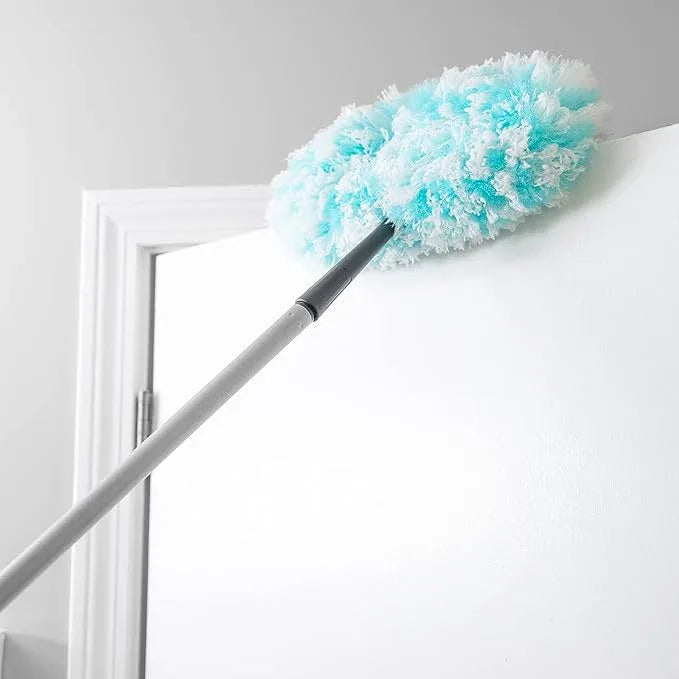 Fuller Brush Fuzzy Fan Duster – Dust & Clean Ceiling Fans, Walls, Woodwork – Polystatic & Microfiber Grabs & Holds Dust, Lint, Cobwebs & Dirt - Fan Duster with Handle (Teal) - NeatNest