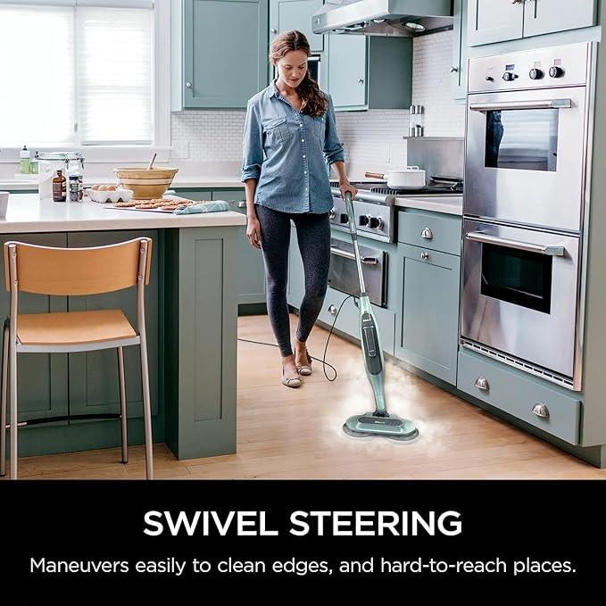 Shark S7000AMZ Steam & Scrub All-in-One Scrubbing and Sanitizing Hard Floor Steam Mop, Pure Water (Renewed) - NeatNest