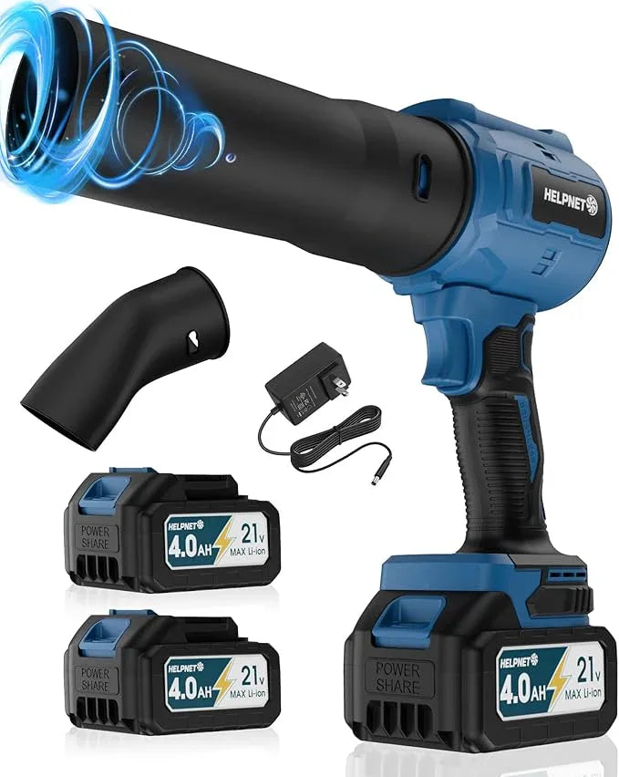 Cordless Leaf Blower with Battery and Charger,Electric Leaf Blower,(600000)RPM,Batteries & Charger,Lightweight Handheld with Extended Nozzle,Portable Blower for Patio Cleaning,Blowing Leaves and Dust - NeatNest