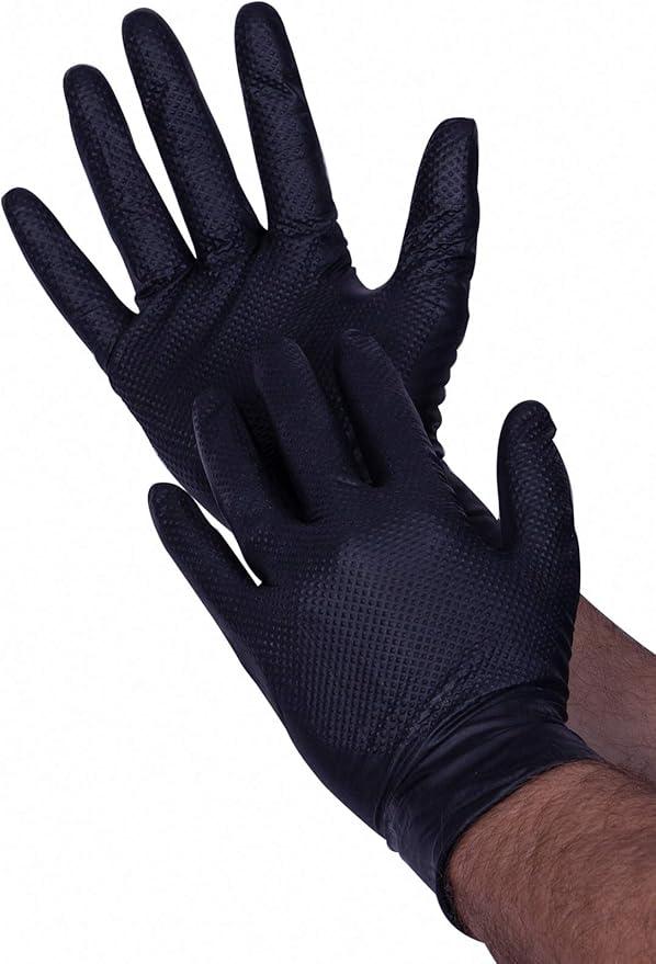 Premium Guard - Nitrile Gloves Heavy Duty 8 Mil Disposable, Powder Free, Black, 50 Gloves per Box (Medium) - NeatNest