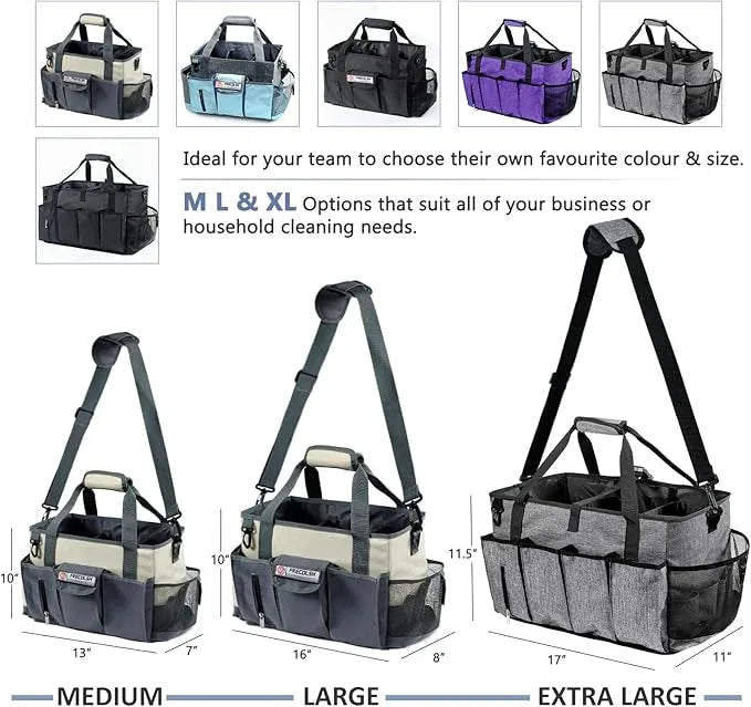 Cleaning Caddy for Cleaning Suppliers Organizer with Pockets for House Cleaning Essentials, Cleaning Organizer, Wearable Cleaing Bag Tote, Storage Caddy for Housekeeping - NeatNest