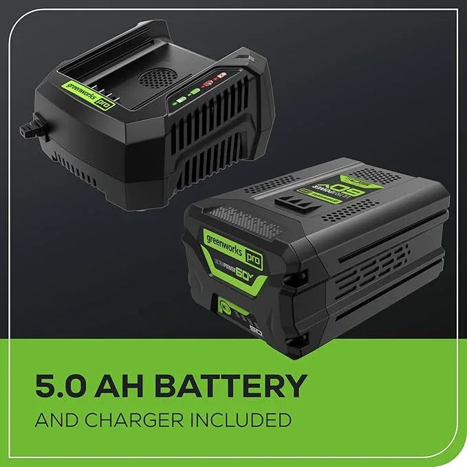 Greenworks 60V 550 CFM Brushless Backpack Blower, 5.0Ah Battery and 6A Charger - NeatNest