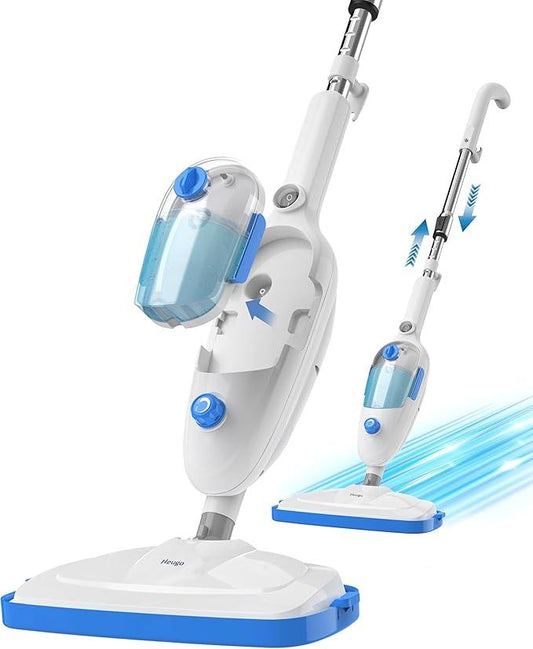 Steam Mop for Hardwood Floor Cleaning, Floor Steamer Cleaner Lightweight for Vinyl, Laminate, Carpet, Tile Hard Floors w/Adjustable Steam Modes & Height, 23ft Cord, 2 Washable Pad - NeatNest