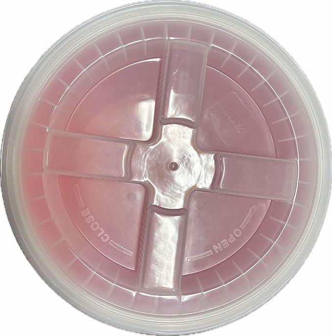 House Naturals 5 Gallon Food Grade, BPA Free, Made in USA, Plastic Bucket, 3 Colors, (Pack of 3) (5G-Pink-Magenta-Purple HN Clear lids) - NeatNest