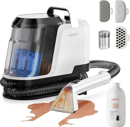 uwant Carpet Cleaner Machine 18Kpa Powerful Suction Upholstery Cleaner for Pet, Portable Carpet Cleaner with Cleaning Tools&Self-cleaning for Spot,Cars,Rug,Furniture (Motor 18Kpa) - NeatNest