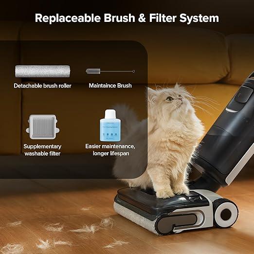 roborock F25 ALT Vacuum Mop, Wet Dry Vacuum Cleaner, Cordless Hard Floor Cleaner Machine with AI Assistant Wheels, 180° Lie-Flat, 194°F Hot Air Flash Drying & Self Cleaning Electric Mop - NeatNest