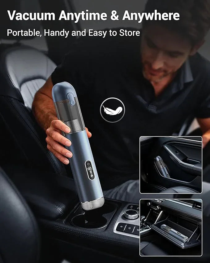 Handheld Vacuum Cordless, 18000Pa Car Vacuum with Brushless Motor, 5-in-1 Portable Hand Held Vacuum with 3 Speed Modes, High Power Mini Vacuum Cleaner with White LED & Red Flash for home, Car, Office - NeatNest