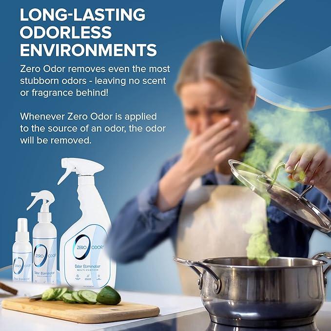 Zero Odor - Multi-Purpose Strong Odor Eliminator for Home, Office, Car, Bathroom, Hotel, Room Deodorizer, and Odor Neutralizer, (Kit) - NeatNest