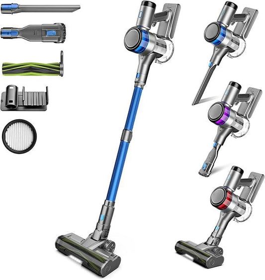 Dzaki S9X Vacuum Cleaners for Home,400W 45KPa Cordless Stick Vacuum Cleaner,Up to 55 Mins Runtime,Smart Induction Auto-Adjustment,Rechargeable Battery Vacuum Cordless for Carpet Floor Pet Hair(Blue) - NeatNest