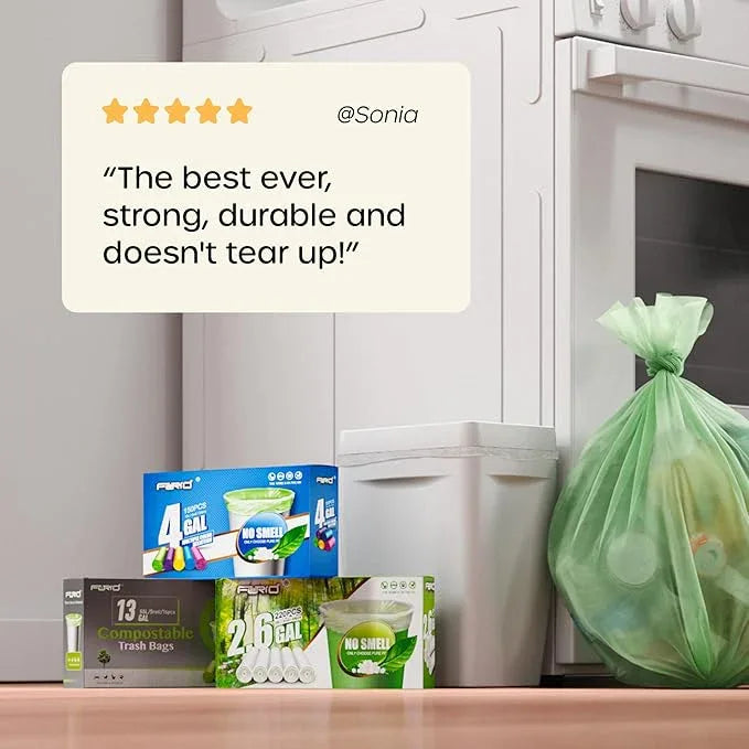FORID Small Trash Bags 1.2 Gallon Colored - Extra Thick Mini Garbage Bags Unscented,Strong Plastic Wastebasket Liners for Bathroom Bedroom Office and Car,150 Bags Multi Colored - NeatNest