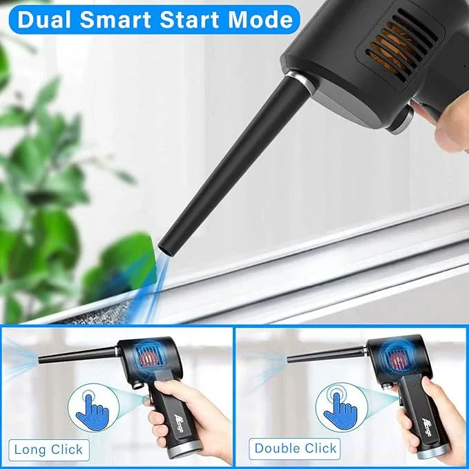 Electric Air Duster, Cordless Air Duster, Rechargeable Compressed Air Duster, 33000 RPM Air Blower, Two Smart Start Modes, Good Replacement for Compressed Air Can, Reusable Dust Destroyer… - NeatNest