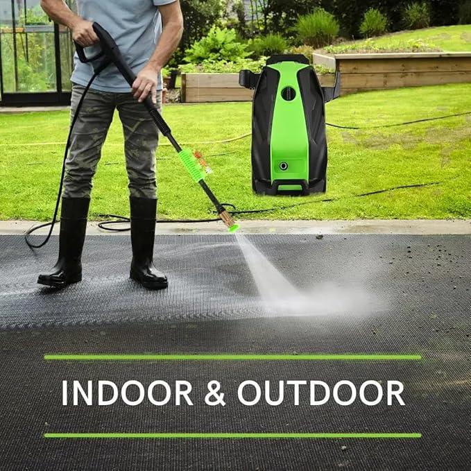 Pressure Cleaner, Heavy Duty Power Cleaner with Foam Cannon, 4 Nozzle Tips,33FT Hose and Soap Bottle for Home/Cars/Driveways/Patios/Decks/Fences(Green) - NeatNest
