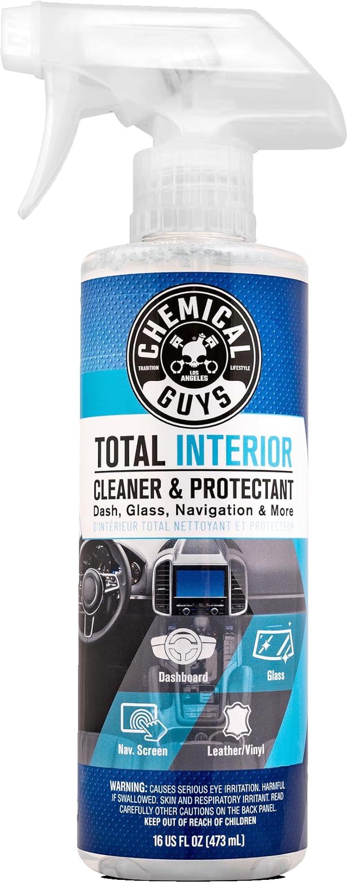 Chemical Guys Total Interior Cleaner & Protectant – Interior Cleaner, Cleans & Protects Leather, Vinyl, Plastic, Rubber, Glass with a Streak-Free Finish — Cars, Trucks, SUVs, RVs, 16 oz - NeatNest