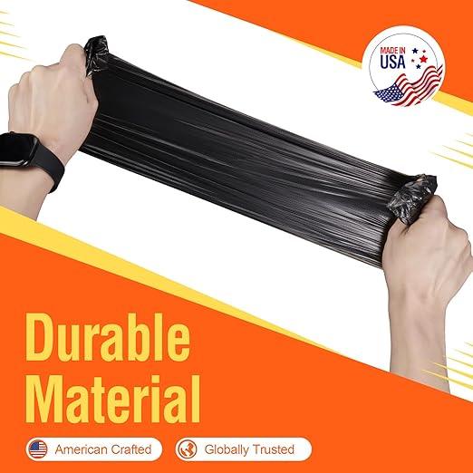 Delxo 30-33 Gallon Trash Bags, 2000 Count – 0.6 Mil Medium Duty Garbage Bags, Durable Plastic Bolsas para basura, Perforated Design– Made in USA for Kitchen, Yard, Office (Black) - NeatNest