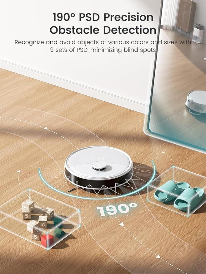 Lefant LiDAR Robot Vacuum and Mop, 15000Pa Suction, 90-Day Self-Emptying, Obstacle Avoidance, Auto Mop Washing&Drying, All-in-One for Pet Hair Carpet, 5G WiFi Alexa/APP/iWatch Control, M3 - NeatNest