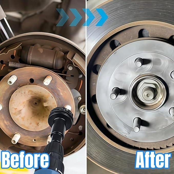 Wheel Hub Cleaning Tool Kit, Professional Brake Hub & Wheel Stud Cleaner with 8 Grinding Heads, Rust Removal & Resurfacing Kit for Car, Truck and SUV Maintenance, Fits Power Drill - NeatNest