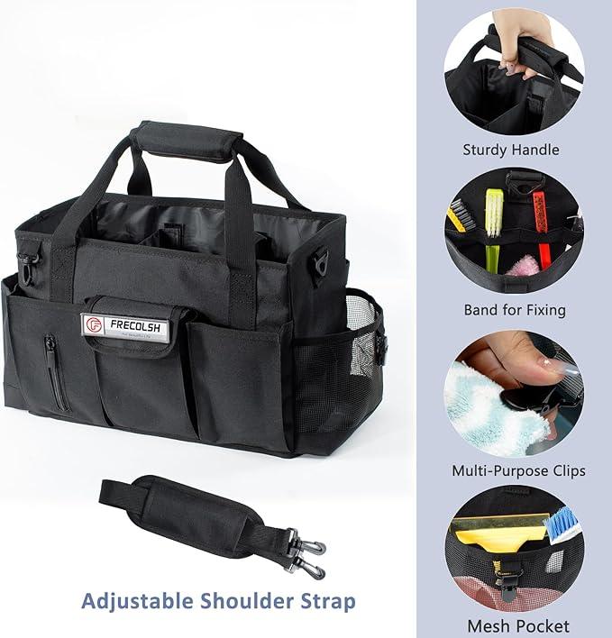 Cleaning Caddy for Cleaning Suppliers Organizer with Pockets for House Cleaning Essentials, Cleaning Organizer, Wearable Cleaing Bag Tote, Storage Caddy for Housekeeping - NeatNest