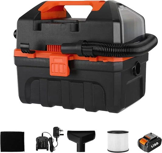 LIGO 20V Cordless Shop Vacuum, 2.64 Gallon, Portable, Wet/Dry, Handheld, with Blowing Function- Includes 4.0 Ah Battery, HEPA, Foam Filters and Charger(Upgrade) - NeatNest