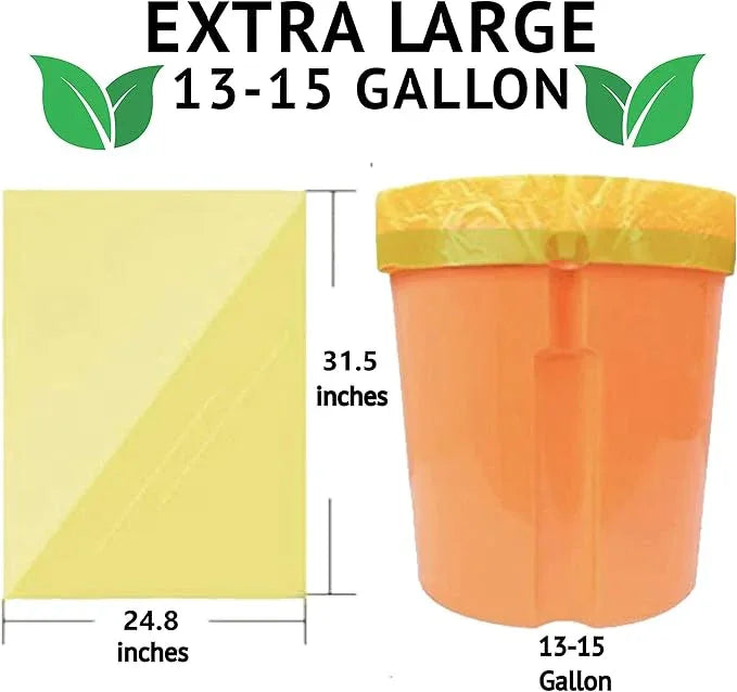 13 Gallon Biodegradable Trash Bags with Drawstrings, 75 Count Plant Based, Code Q Tall Kitchen Compost Bags 50 Liter Bin - Green Garbage Liners - 1.3 mil Thick Heavy Duty and Eco Friendly Trash Bags - NeatNest
