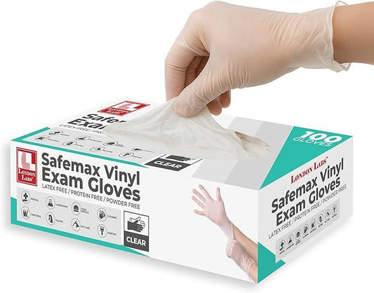 Medical Clear Vinyl Gloves Powder Free & Latex Free, Disposable, Food Safe - NeatNest