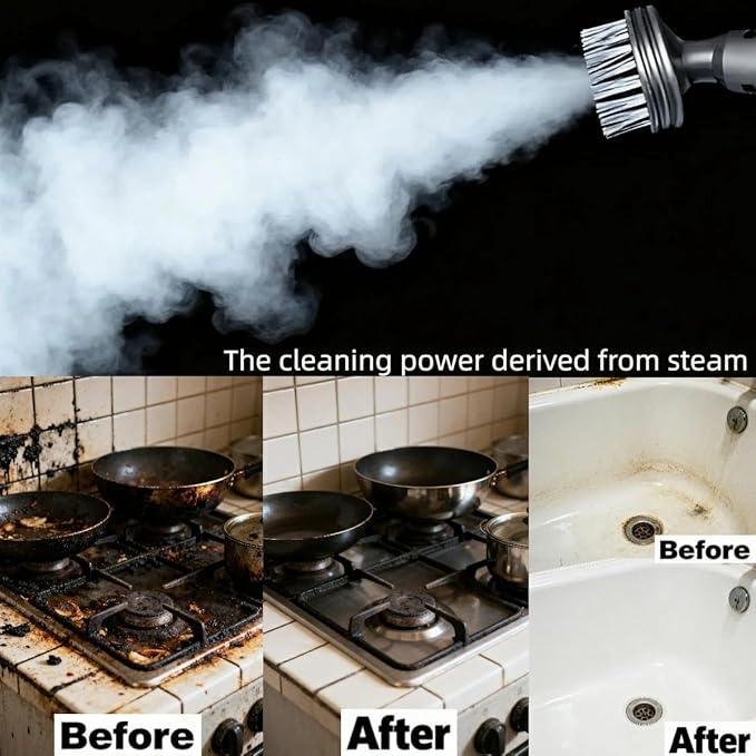 Steam Mop with 13 Accessories,Steam Cleaner Home Use,Floor Scrubber spin mop for Hard Wood Floors,tile Scrub Steamer Deep Cleaning,Carpet, 4 Washable Mop Pads, 550ml Capacity,30 Second Heat-Up - NeatNest