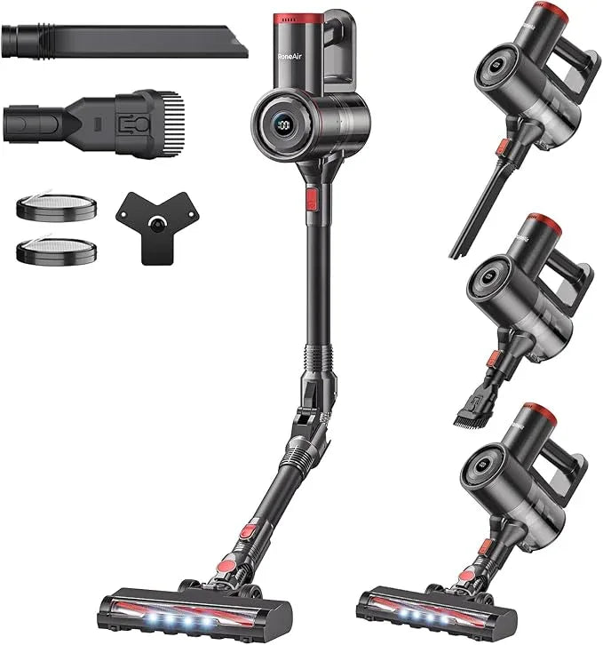 Cordless Vacuum Cleaner with Back-Saving&Self-Standing,450W/40Kpa Powerful Suction Stick Vacuum Cleaners for Home,45Min Stick Vacuum Cordless for Hard Floors,Carpets,Pet Hair,Car - NeatNest