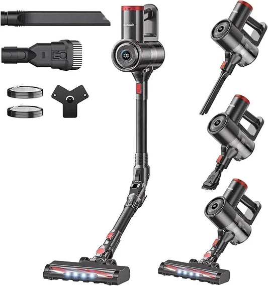 Cordless Vacuum Cleaner with Back-Saving&Self-Standing,450W/40Kpa Powerful Suction Stick Vacuum Cleaners for Home,45Min Stick Vacuum Cordless for Hard Floors,Carpets,Pet Hair,Car - NeatNest