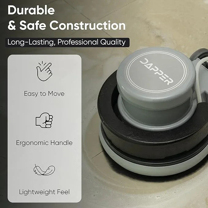 17" Heavy-Duty Weighted Floor Buffer Polisher Machine – 1500W, 154 RPM Commercial Scrubber with Removable Weights – Includes 3.5 Gal Tank, 2 Brushes & 3 Pads – Strip, Buff, Scrub & Polish Floors - NeatNest