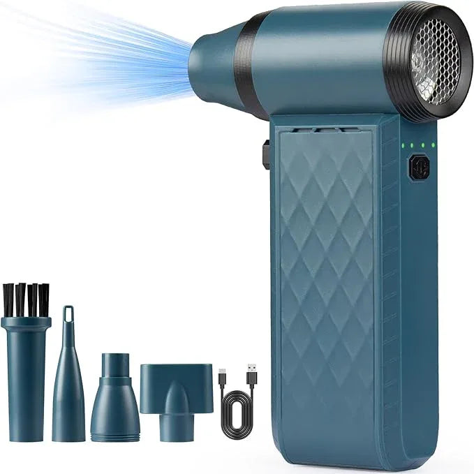 Air Duster Air Blower, Compressed Air Duster Electric, Handheld Violent Mini Fan for Computer Keyboard Electronics Car Clean,130000RPM - NeatNest