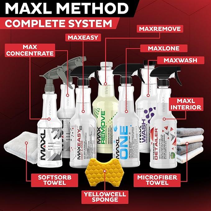 MAXL® Method Complete 9 Premium Auto Detailing Solution Bundle - All-in-One Car Detailing Kit for Deep Clean, Paint Protection, Instant Gloss, Spot-Free Drying, and Easy Rinse-Off Application - NeatNest