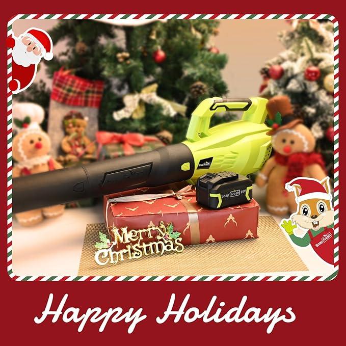 SnapFresh Leaf Blower Cordless - 350 CFM Electric Leaf Blower with 4.0Ah Battery & Fast Charger - Lightweight & 2-Speed - 20V Battery Powered Leaf Blowers for Lawn Care/Yard/Garden/Patio - NeatNest
