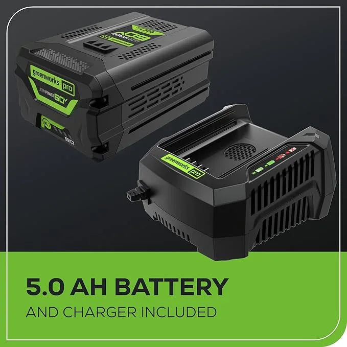 Greenworks 60V 700 CFM Brushless Leaf Blower, 5.0 Ah Battery and Rapid Charger - NeatNest