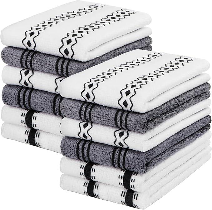 HOMEXCEL Microfiber Cleaning Cloth, Kitchen Towels 12 Pack, Lint Free, Scratch-Free, Highly Absorbent, Reusable Dish Towels for Kitchen and Household - NeatNest