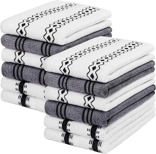 HOMEXCEL Microfiber Cleaning Cloth, Kitchen Towels 12 Pack, Lint Free, Scratch-Free, Highly Absorbent, Reusable Dish Towels for Kitchen and Household - NeatNest