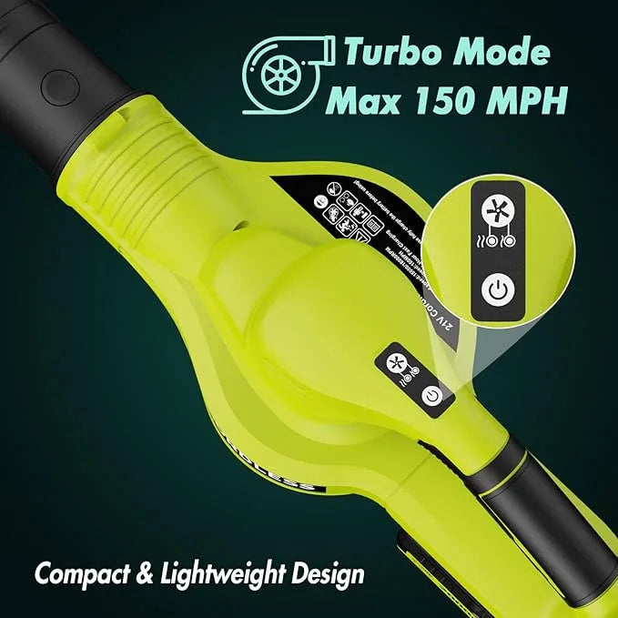 Leaf Blower Cordless - 21V Powerful Electric Leaf Blower with 2 Batteries and Charger, 2 Speed Modes, 2.0Ah Lightweight Battery Powered Leaf Blowers for Lawn Care, Patio, Dust, Blowing Leaves - NeatNest