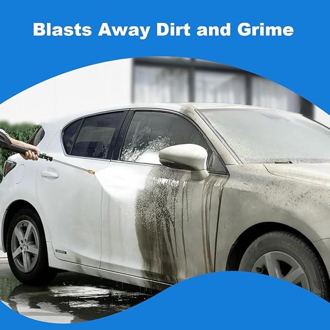 Electric Pressure Washer 5000 PSI 2.8 GPM High Power Washer with 4 Pressure Nozzle and Foam Cannon, powerwashers for Home, Car Washing, Fence Cleaning, Patio, Blue - NeatNest