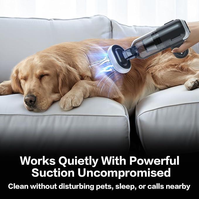 Cordless Handheld Vacuum Cleaner, Rechargeable Car Vacuum with Brushless Motor, Wireless Mini Portable Hand Vacuum for Pets and Home, Powerful Suction and Compressed Air Duster, Car Accessory - NeatNest