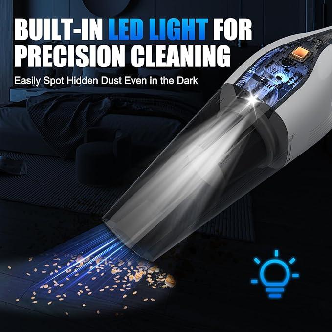 Car Handheld Vacuum Cordless Car Vacuum Cleaner for Drivers, Office, Home & Pet Hair, with True Brushless Motor, Ultra-Strong Suction, Large Battery & Big Dust Cup, Type-C Fast Charging - NeatNest