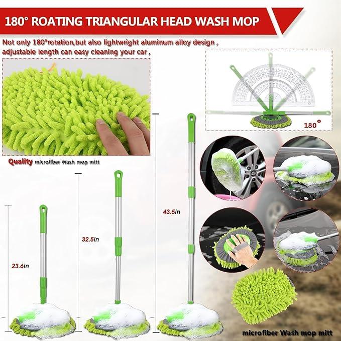 GASLIKE 63PCS Car Wash Cleaning Kit,Car Wash Brush with Long Handle,Car Detailing Kit with Foam Gun,Car Cleaning Supplies,Handheld Vacuum, Car Detailing Kit (63PCS) - NeatNest