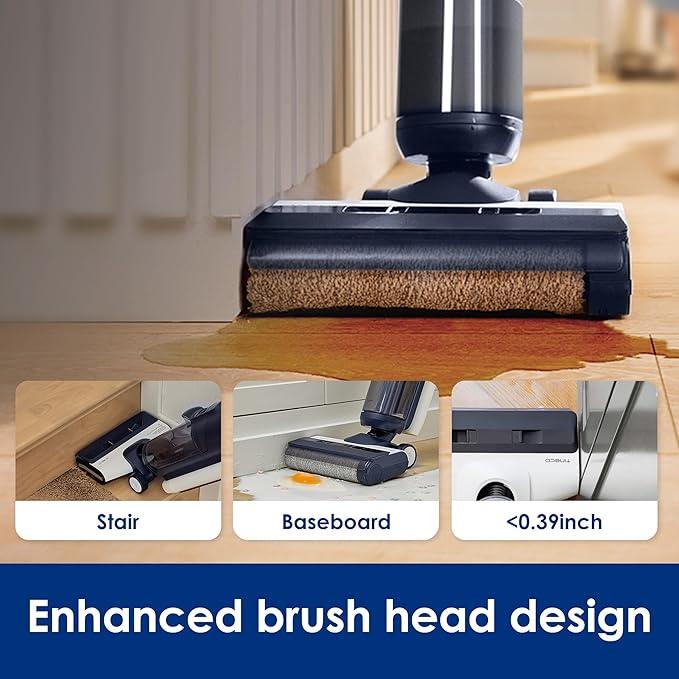 Tineco Floor ONE S5 Smart Cordless Wet Dry Vacuum Cleaner and Mop for Hard Floors, Digital Display, Long Run Time, Great for Sticky Messes and Pet Hair, Space-Saving Design, Blue - NeatNest