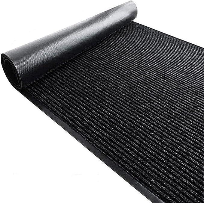 TANYOYO 2' X 4' Commercial Grade Door Floor Mat Brush Step Entrance Mat Vinyl Backed Utility Doormat Heavy Duty Floor Mat Commercial Outdoor Carpet Indoor Entrance Rugs，Black - NeatNest