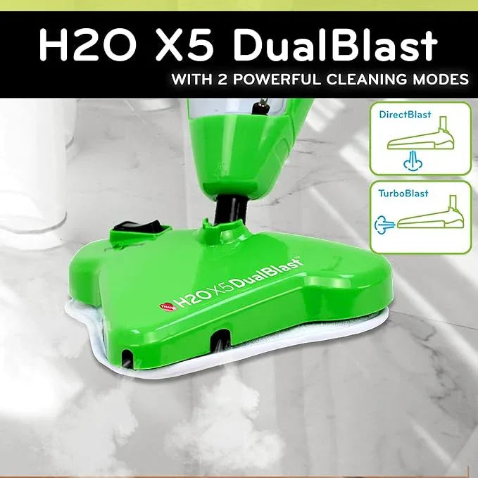 H2O X5 Steam Mop 5-in-1 DualBlast and Handheld Steamer Cleaner For Kitchen Tile Floors, Floor Steamer, Hardwood Floors, Grout Cleaner, Upholstery Cleaner and Carpets - NeatNest