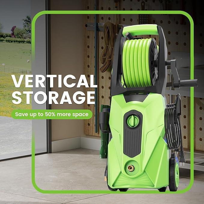 Pressure Washer 5001PSI Power Washers Powered with 33ft Pressure Hose, 4 Nozzle and Foam Cannon, powerwashers for Home, Cars, Fences, Patio, Green - NeatNest