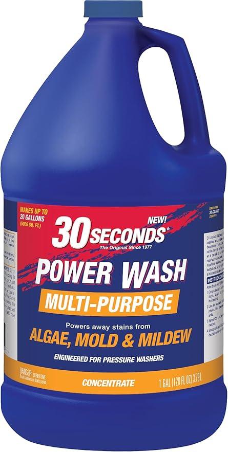 30 SECONDS Pressure Washer Concentrated Cleaner – Power Cleans Stains from Algae, Mold & Mildew, Dirt, Grime – Makes up to 20 Gallons - NeatNest