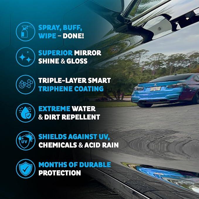 MAXLONE™ 20oz Car Spray with Triphene®, Quick Spray & Wipe All Purpose Waterless Detailer, Better Than Any Car Detailing Kit - Clean, Shine, Protect Paint, Glass, Wheels, and Trim Without Pre-Washing - NeatNest