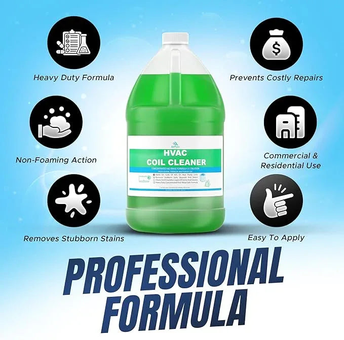 Complete Mini Split Cleaning Kit Featuring Nu-Calgon Evap Pow'r C Coil Cleaner & CleanAir Odour Treatment Tab - For Units Up To 39 Inches Wide - NeatNest